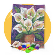 Kit de Pintura com Diamante 30x42cm - Lírios Perfeitos
