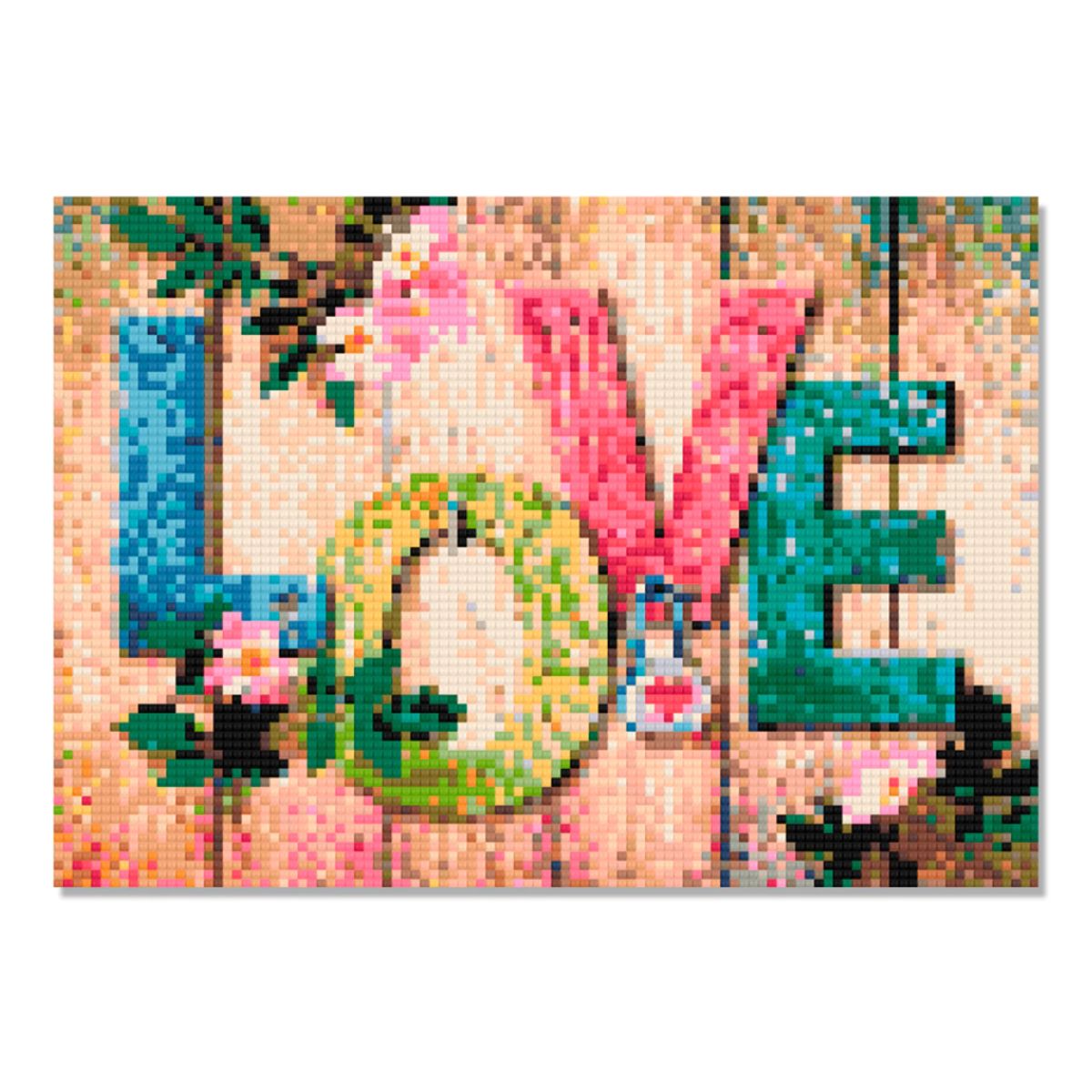 Kit de Pintura com Diamante 30x21cm - Letras Love
