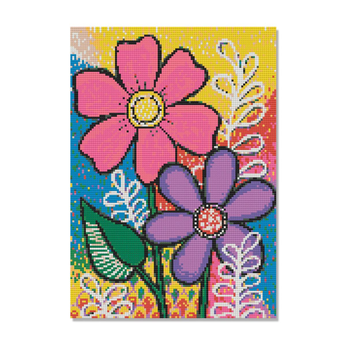 Kit de Pintura com Diamante 30x42cm - Flor e Cor