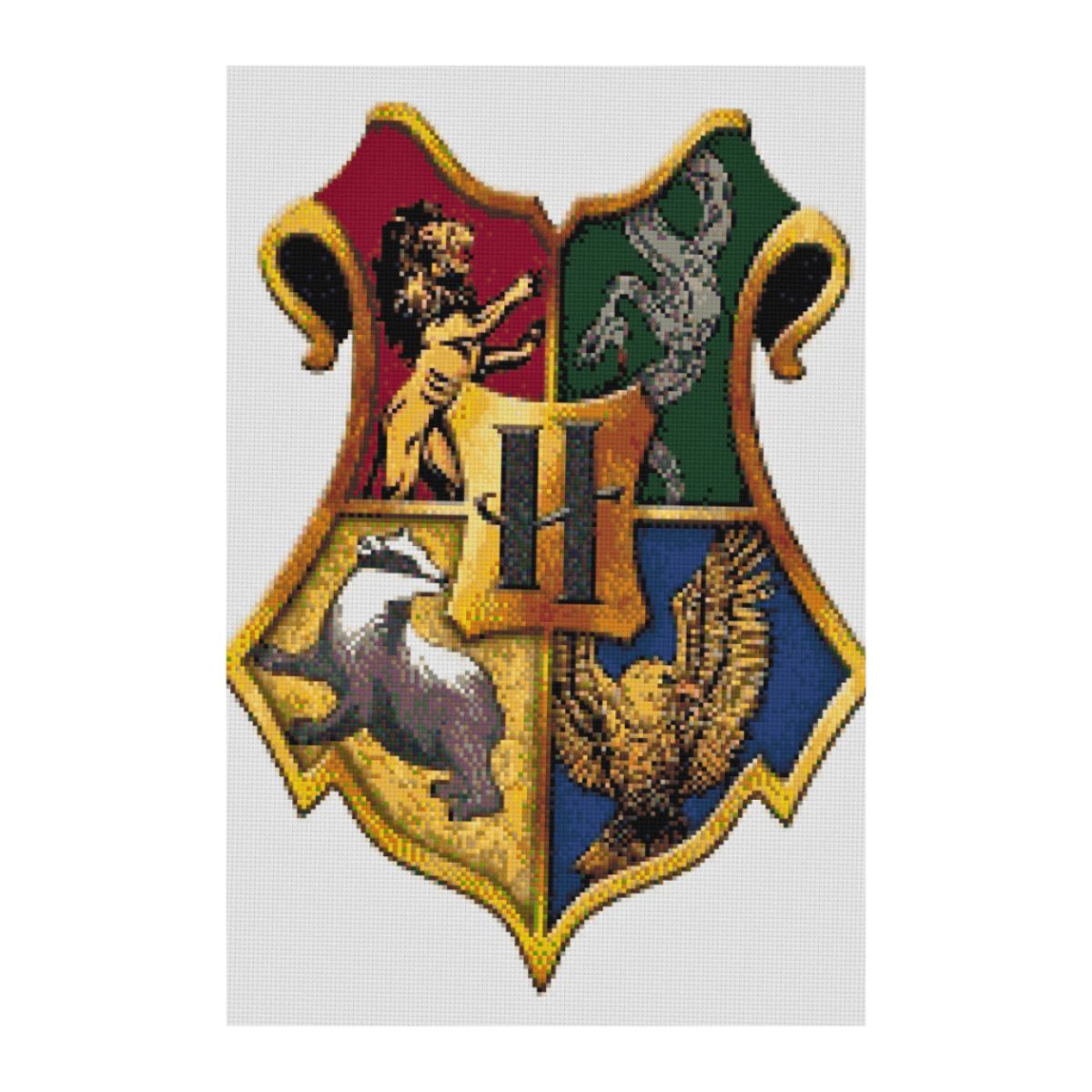 Kit de Pintura com Diamante 42x60cm - Casas Harry Potter