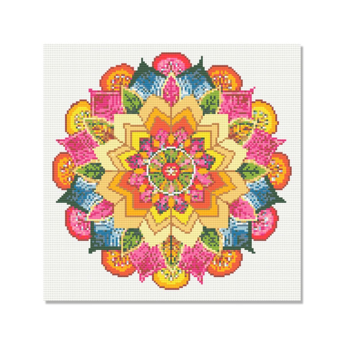 Kit de Pintura com Diamante 40x40cm - Mandala Multi Cores