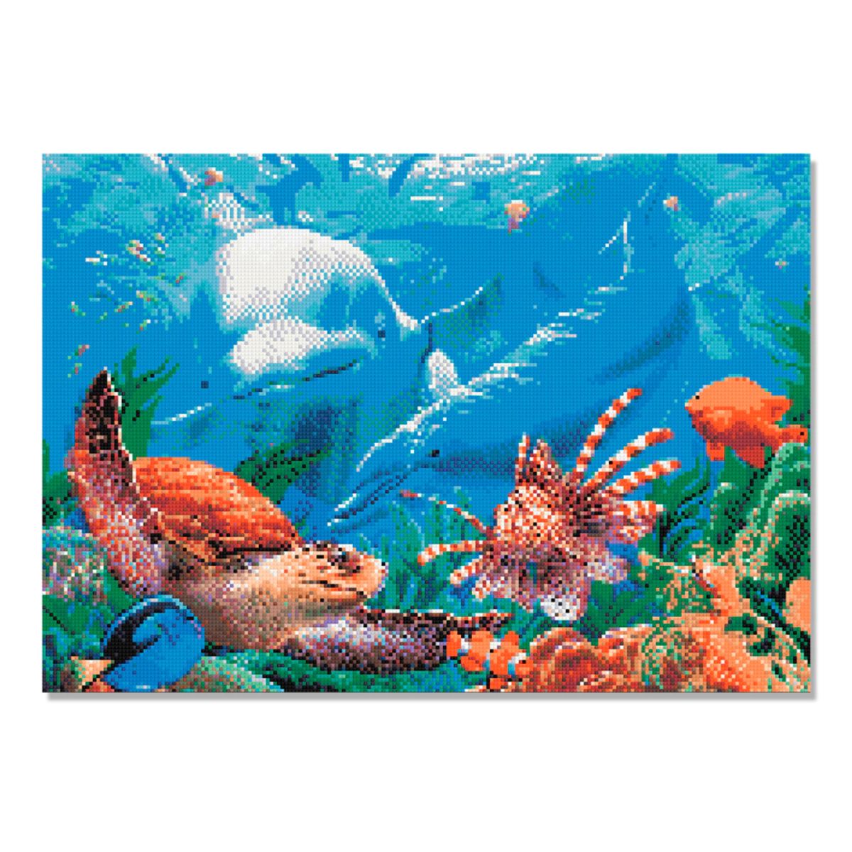 Kit de Pintura com Diamante 60x42cm - Vida no Mar