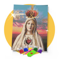 Kit de Pintura com Diamante 42x60cm - Imagem de Fatima