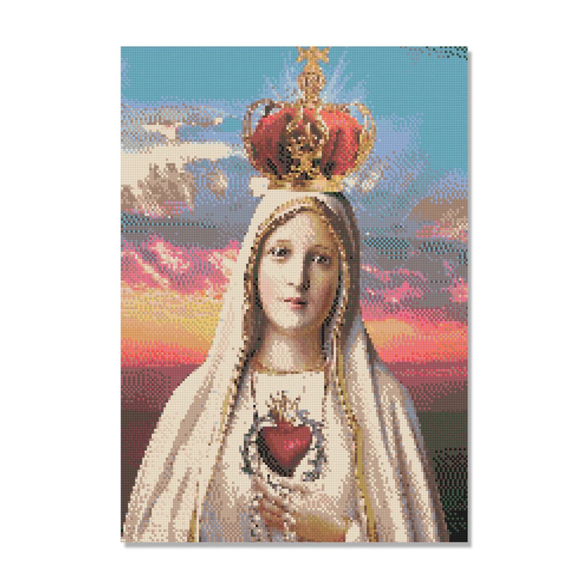Kit de Pintura com Diamante 42x60cm - Imagem de Fatima