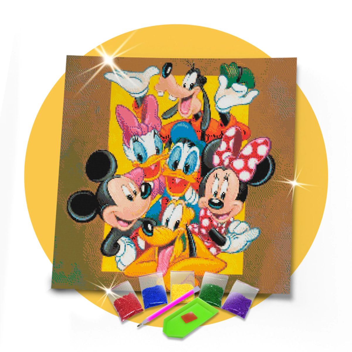 Kit de Pintura com Diamante 60x60cm - Amigos Disney