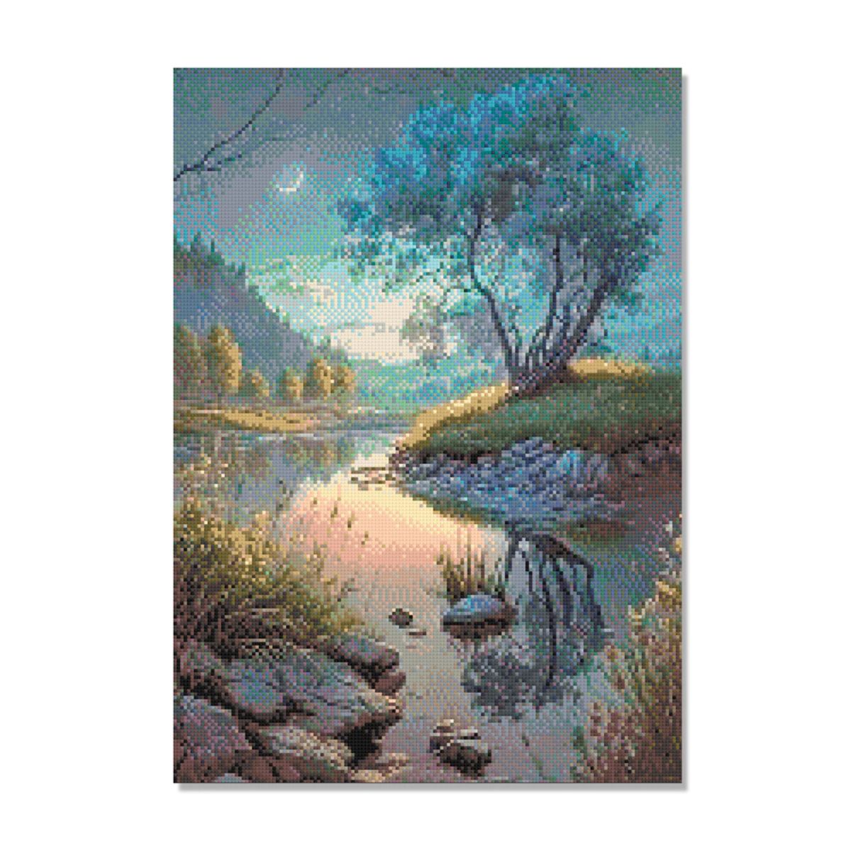 Kit de Pintura com Diamante 42x60cm - Natureza