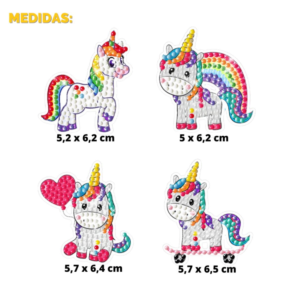 Kit de Pintura com Diamante Stickers - Unicórnios