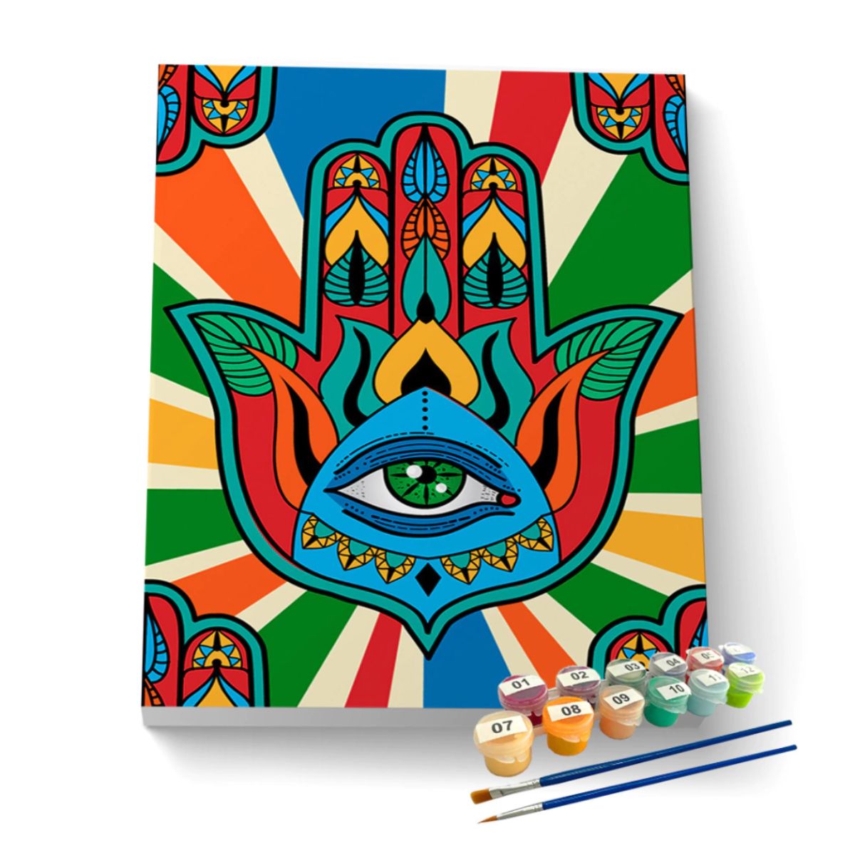 Kit de Tela Pintura Numerada 30x42cm - Amuleto