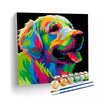 Kit de Tela Pintura Numerada 40x40cm - Dog