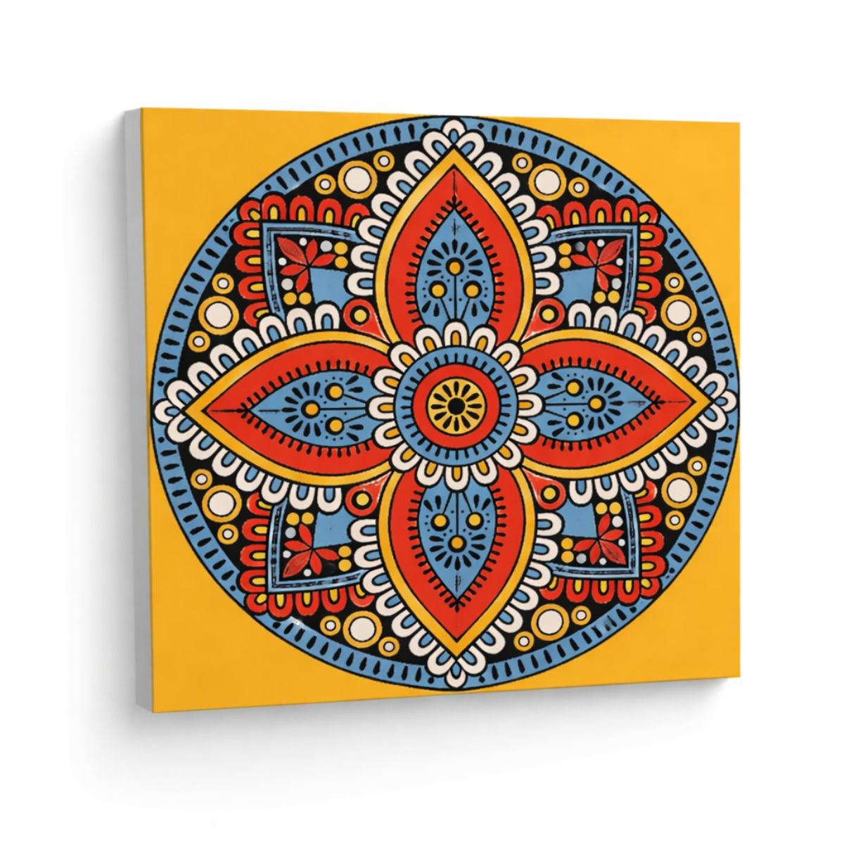 Kit de Tela Pintura Numerada 40x40cm - Mandala Cor