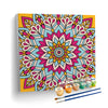 Kit de Tela Pintura Numerada 30x30cm - Mandala Flor
