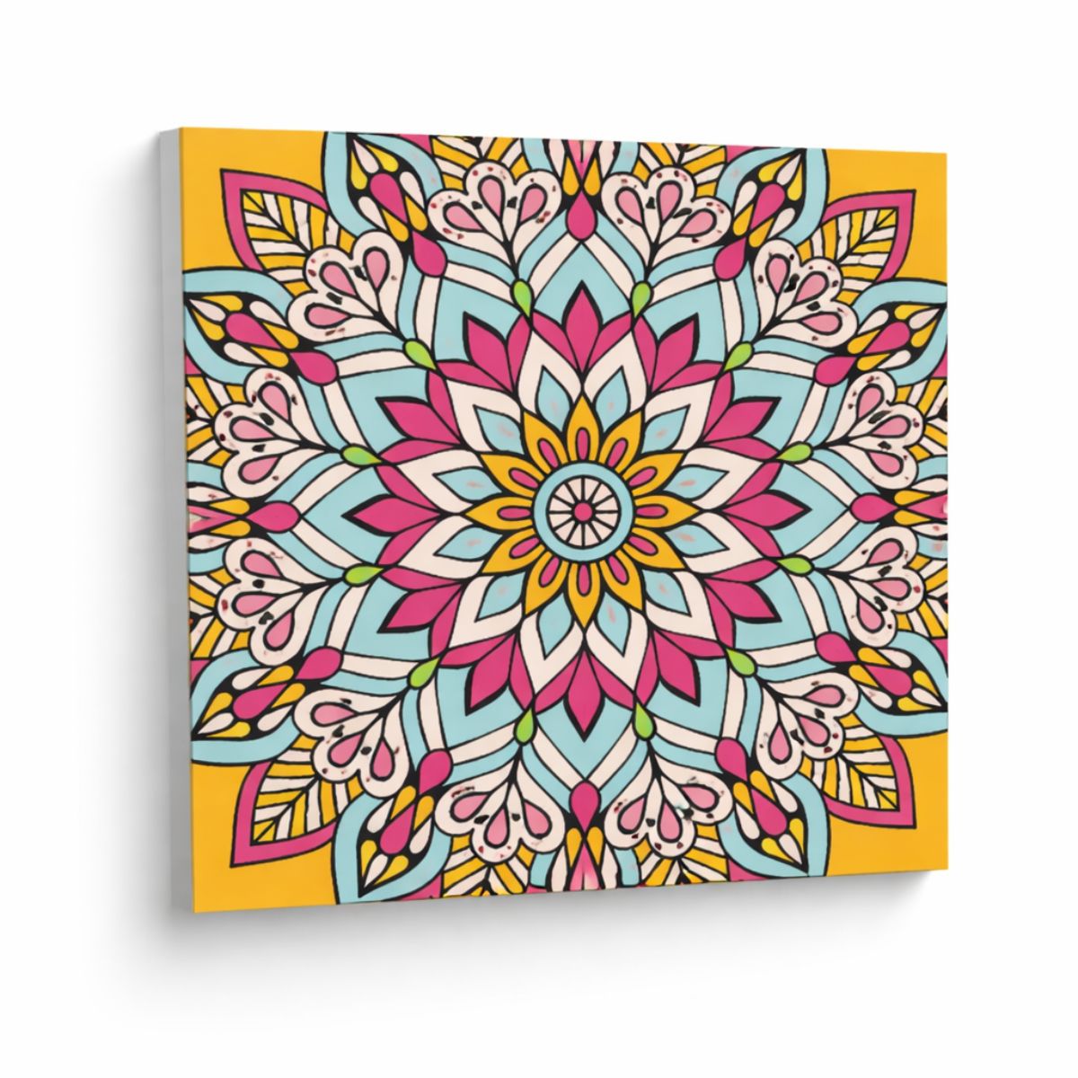 Kit de Tela Pintura Numerada 30x30cm - Mandala Flor
