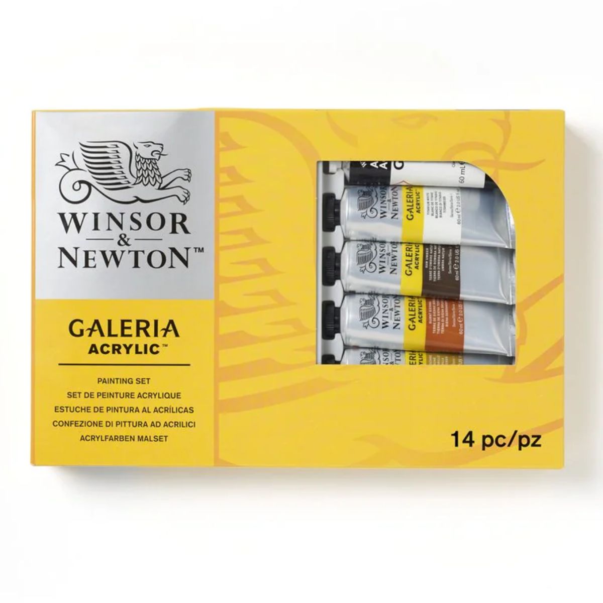 Estojo Tinta Acrilica Galeria Winsor & Newton 60ml com 14 Peças