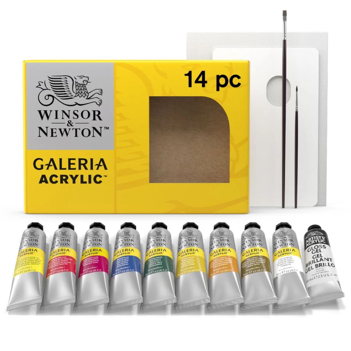 Estojo Tinta Acrilica Galeria Winsor & Newton 60ml com 14 Peças
