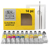 Estojo Tinta Acrilica Galeria Winsor & Newton 60ml com 14 Peças