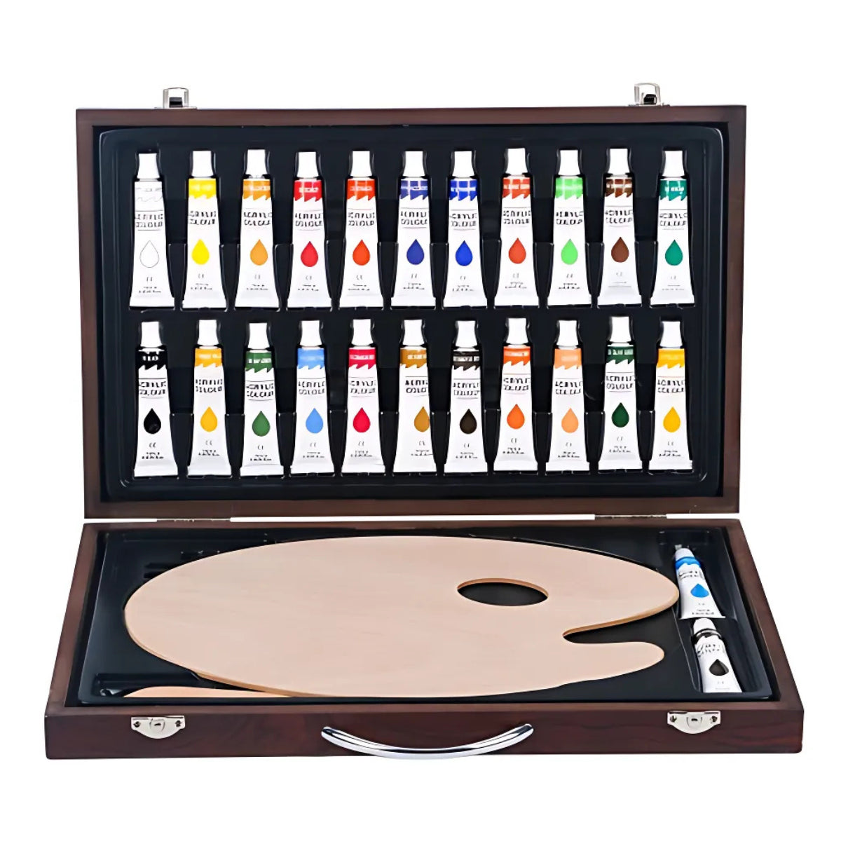 Kit Maleta Completa Sinoart Pintura Acrilica com 34 Peças