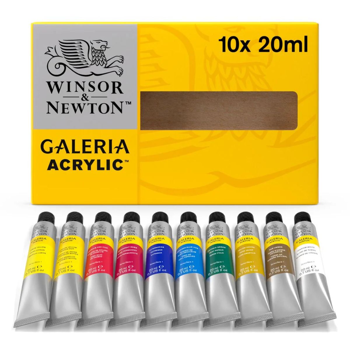 Estojo Tinta Acrilica Galeria Winsor & Newton 20ml com 10 Cores