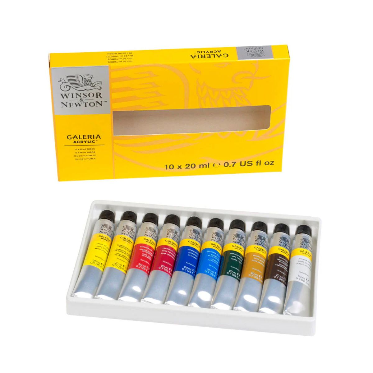 Estojo Tinta Acrilica Galeria Winsor & Newton 20ml com 10 Cores