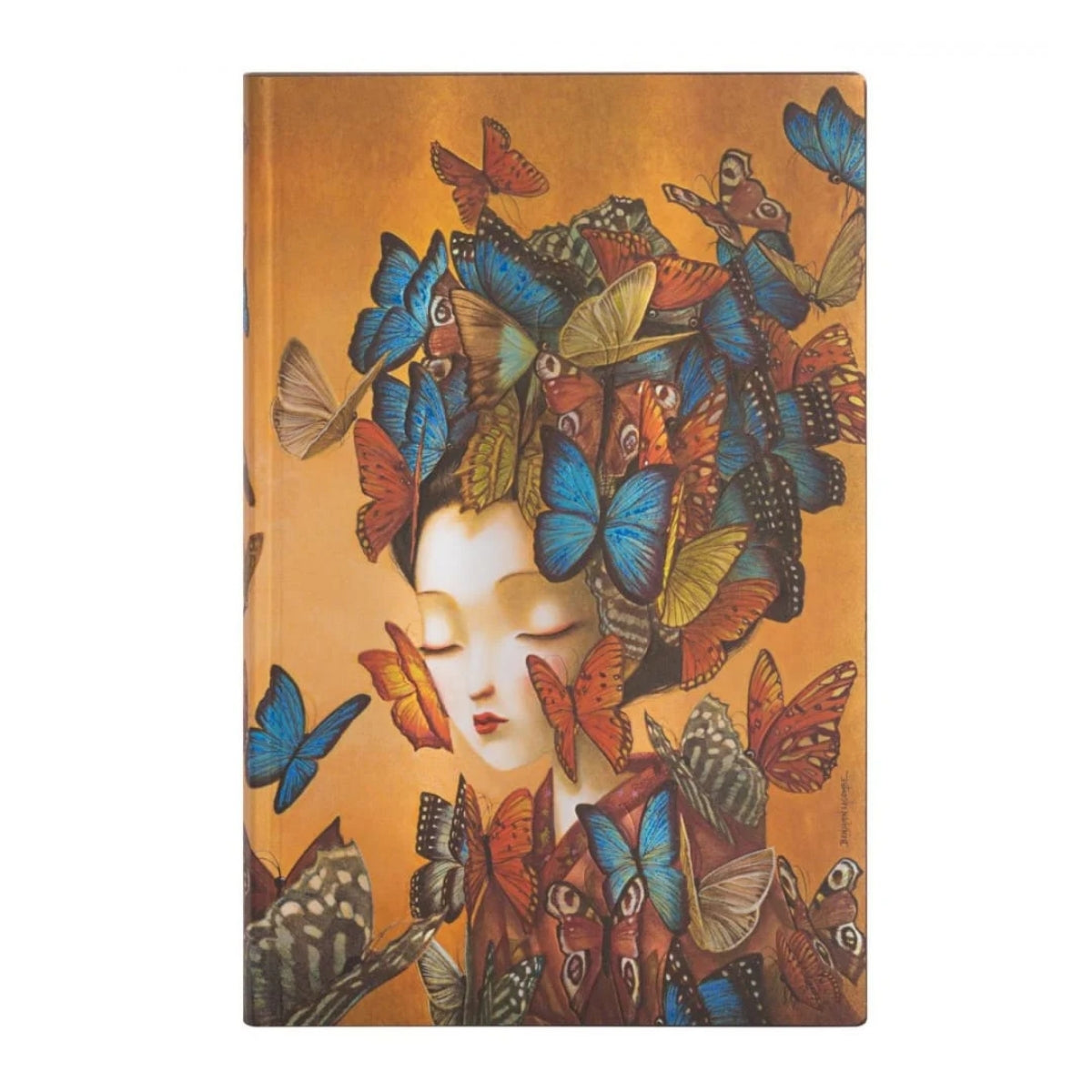 Caderno Paperblanks Madame Butterfly Capa Flexível Maxi 120g/m² 14x22cm 192 Páginas Pontilhado - Fb8137-1