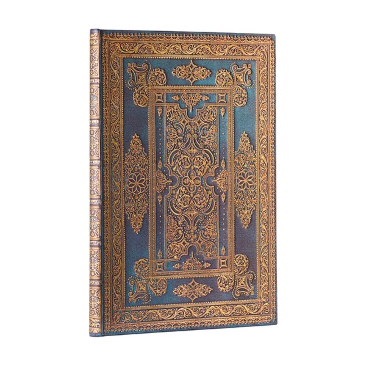 Caderno Paperblanks Blue Luxe Capa Dura Grande 120g/m² 20,5x30cm 128 Páginas sem Pauta - Pb9589-7