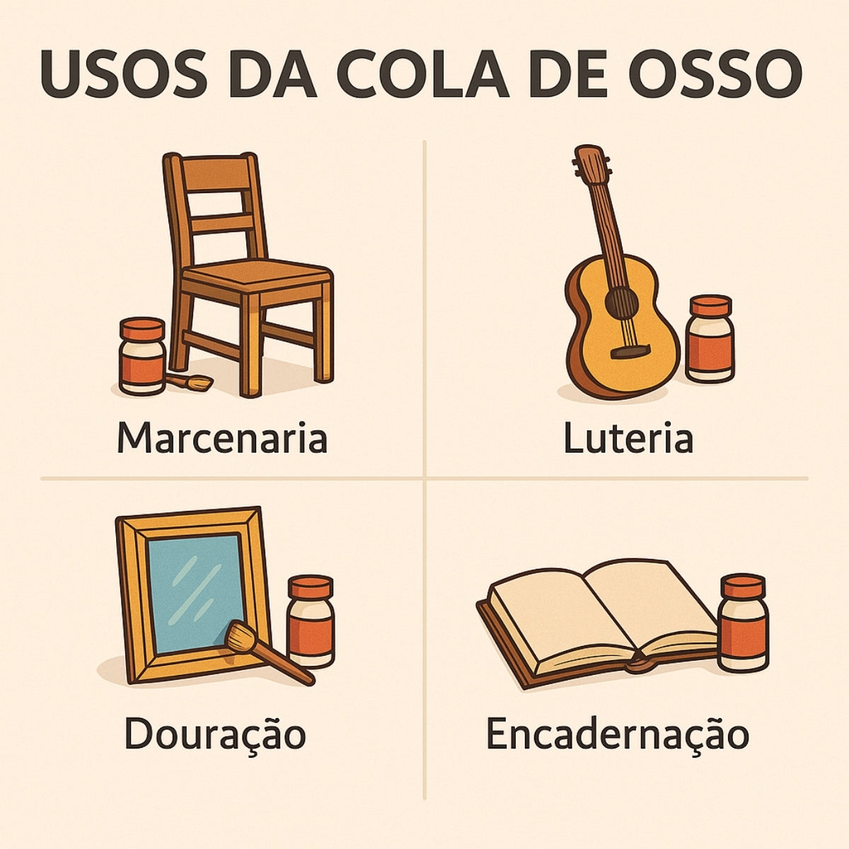 Cola de Osso para Conservação e Restauração Cromacolor 100g 4600  