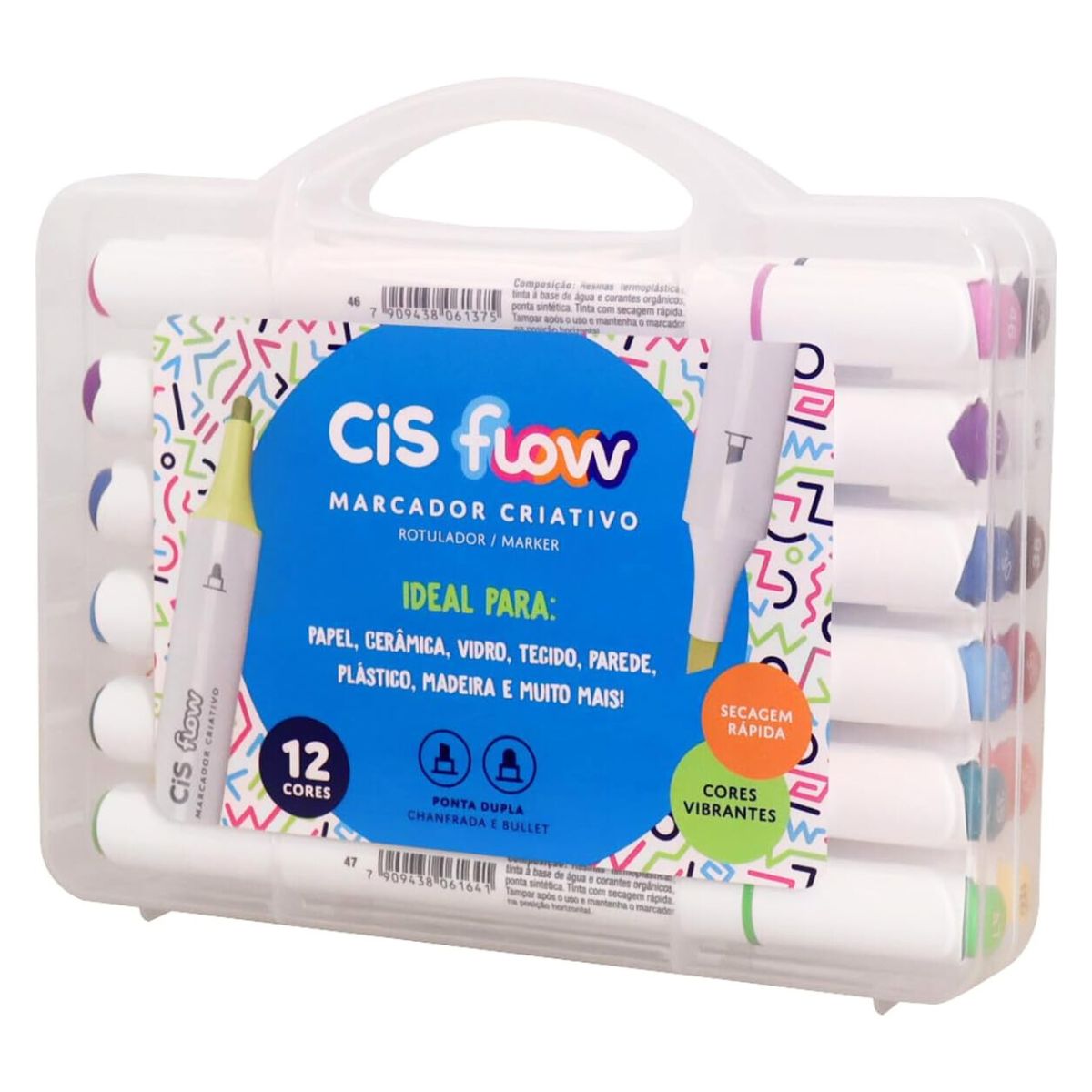 Estojo Marcador Criativo Flow 12 Unidades - 5.7779 - Cis