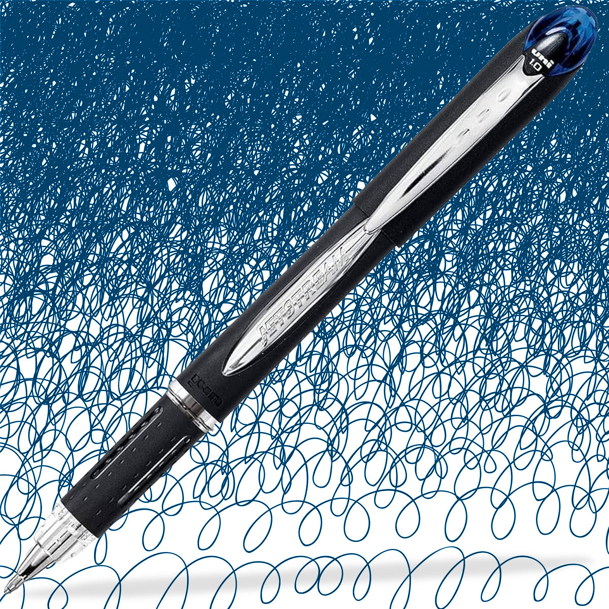 Caneta para Papel Rollerball Jetstream 1.0Mm Uniball - Azul
