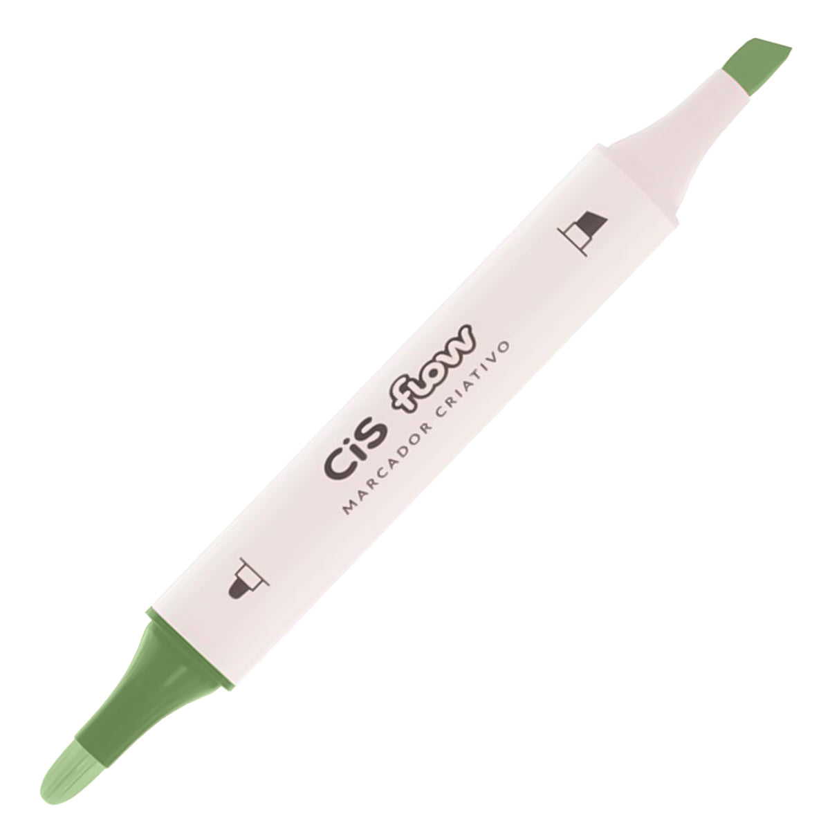 205165-marcador-criativo-cis-flow-ponta-dupla-132---verde-opaco-464837
