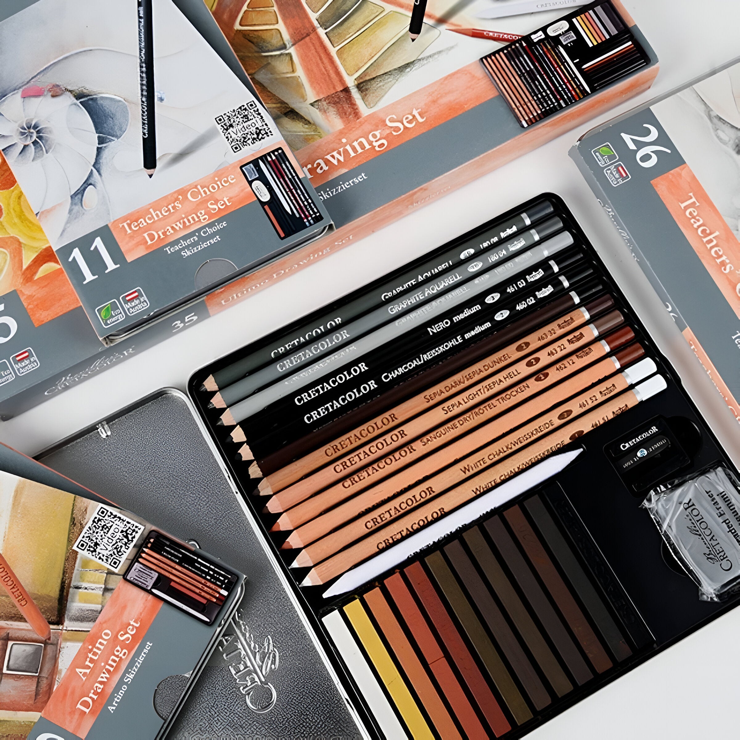 Estojo Lápis para Desenho Artino Drawing Set Cretacolor 10 Peças 400 20