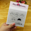 Kit Carimbos Rostinhos 5 Scrapbook Artesanato - Lilipop