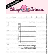 Mini Carimbo Notas 3 para Artesanato e Scrapbook Planner - Lilipop