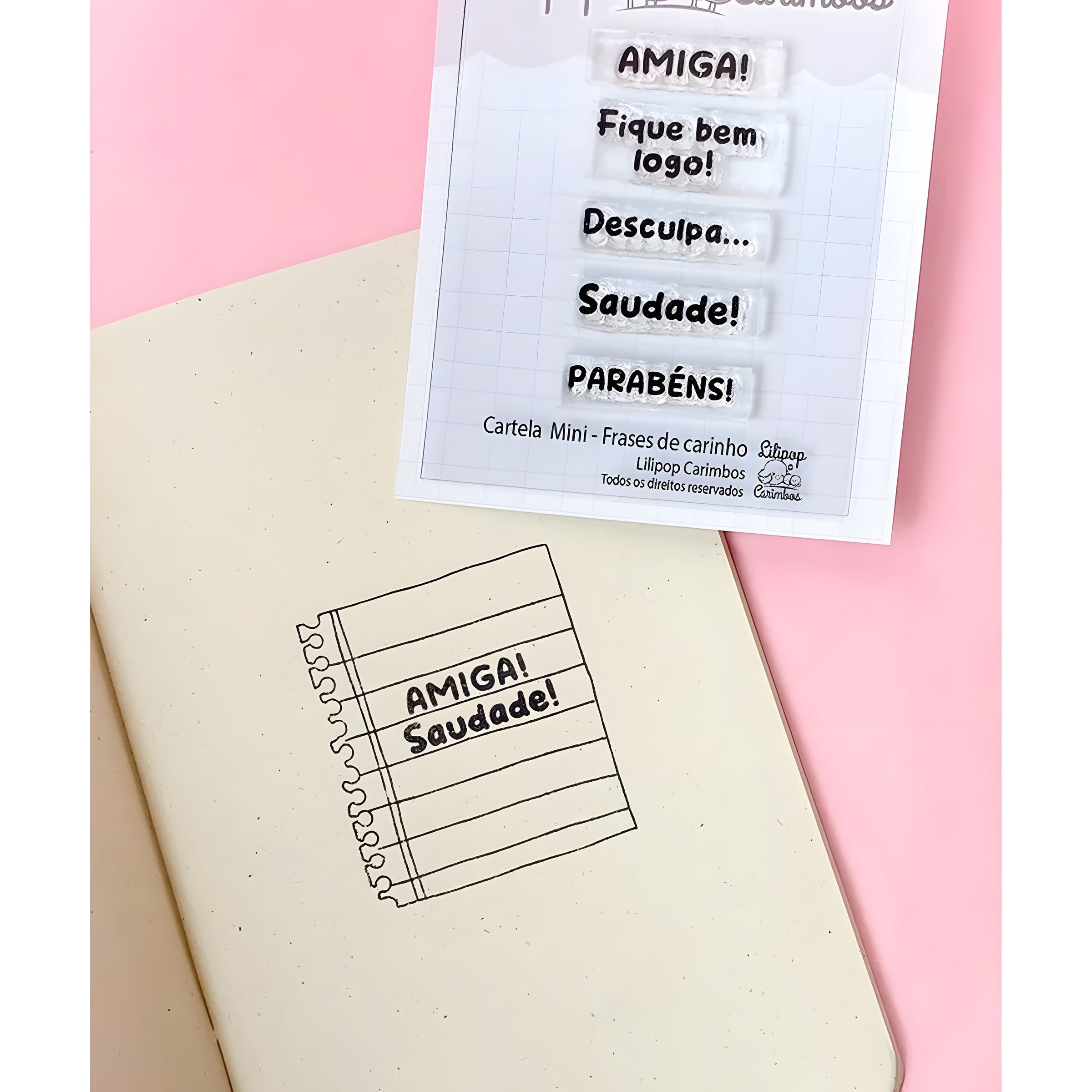 Mini Carimbo Notas 3 Scrapbook Planner - Lilipop