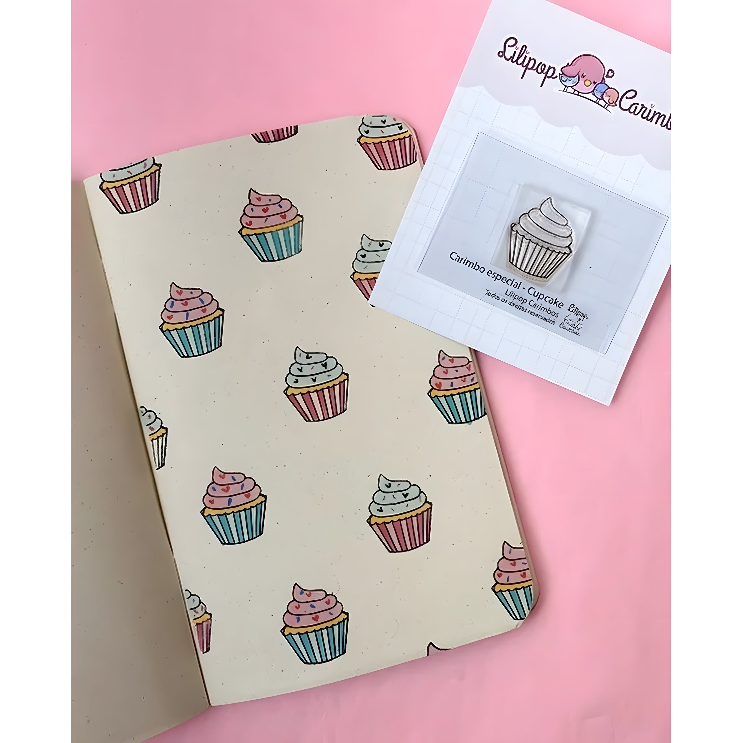 Mini Carimbo Especial Cupcake Scrapbook Artesanato - Lilipop