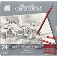 Estojo Lápis Grafite Cleos Fine Art Cretacolor Graduado com 24 Peças - 16024