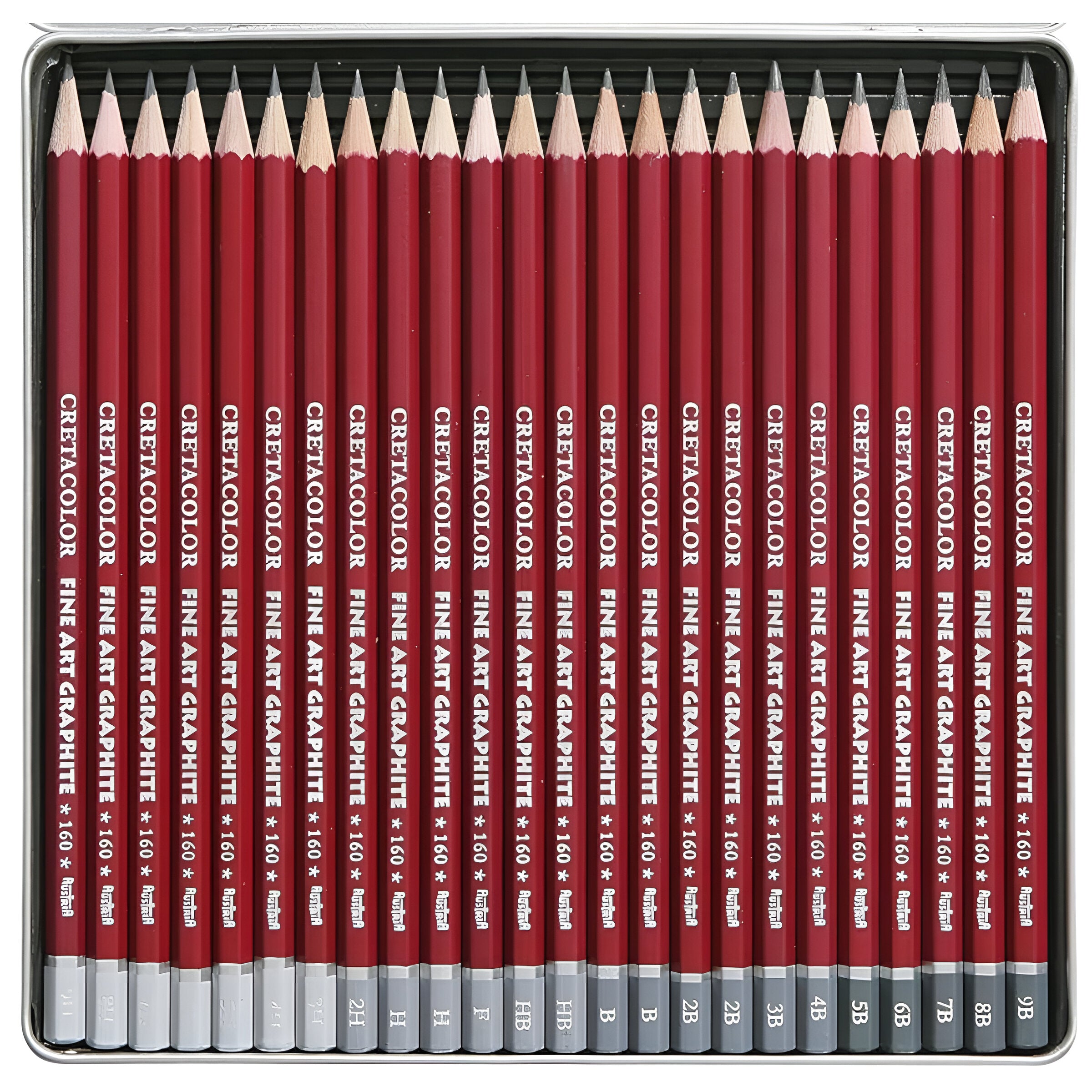 Estojo Lápis Grafite Cleos Fine Art Cretacolor Graduado com 24 Peças - 16024