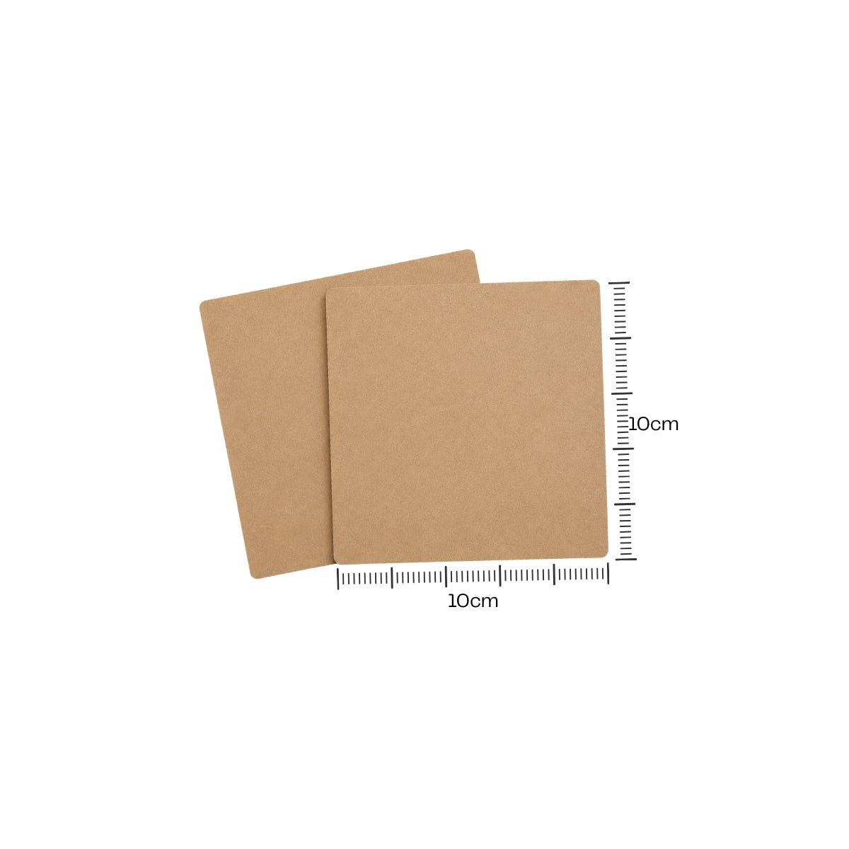 Placa Mdf Cru 10x10cm 6mm