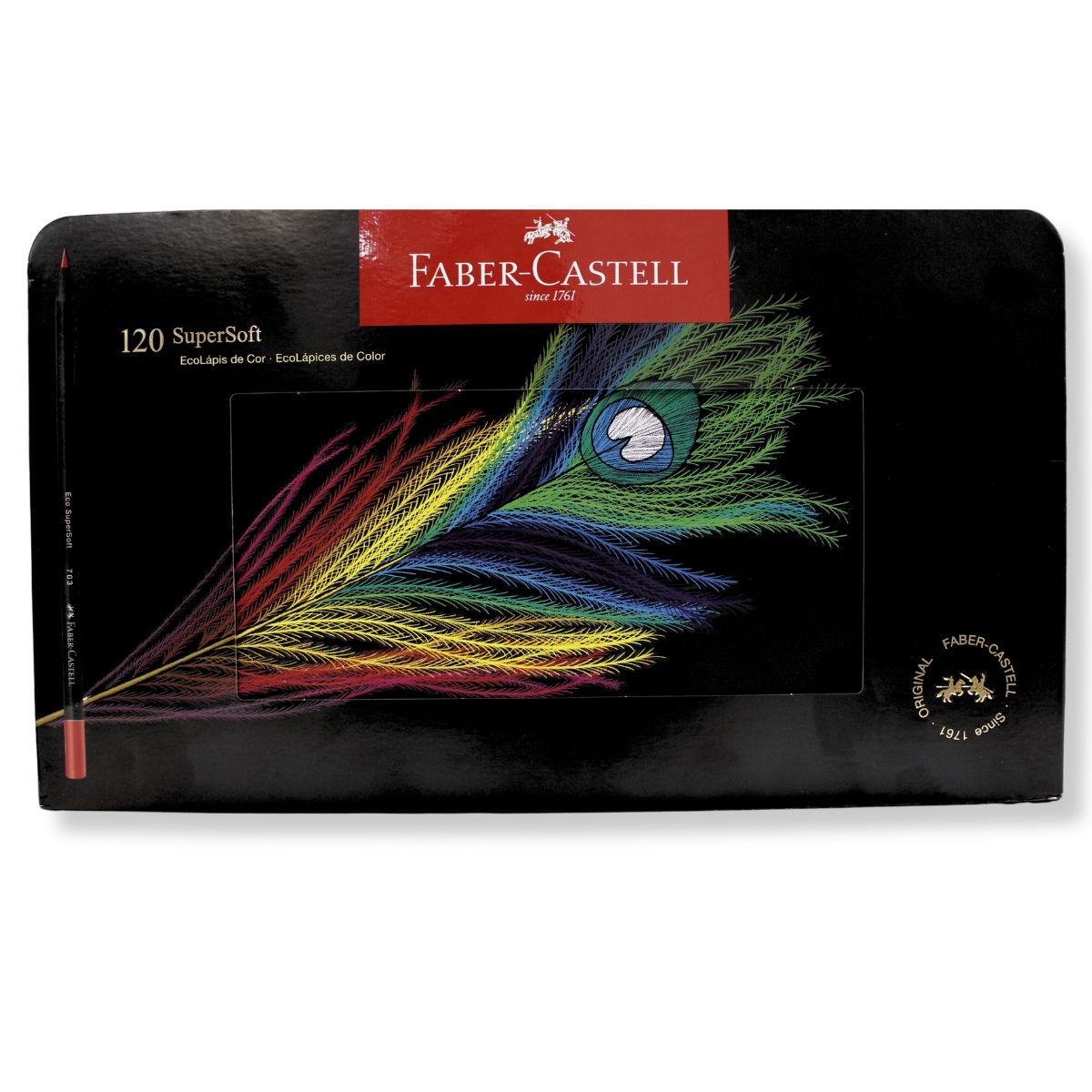 Estojo Lápis de Cor Supersoft 120 Cores Estojo Metálico - Faber-castell 210743