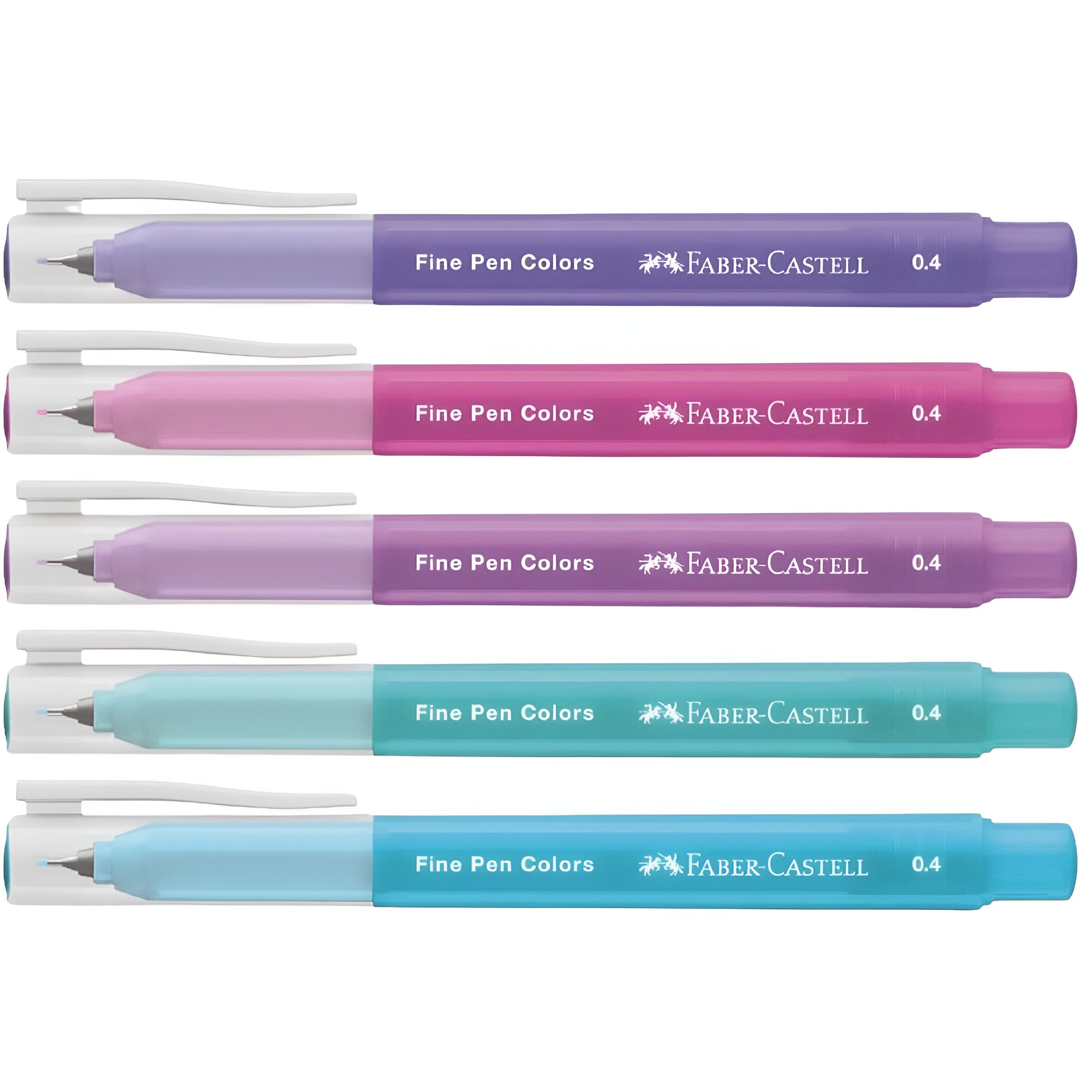 Estojo Caneta Fine Pen Colors 0,4mm Cheirinho Relaxa & Reequilibra 5 Cores - Faber-castell Fpb/es5rrzf
