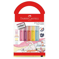 Estojo Caneta Fine Pen Colors 0,4mm Cheirinho Revigora & Energiza 5 Cores - Faber-castell Fpb/es5rezf