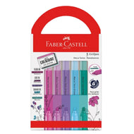 Estojo Marca Texto Grifpen Ponta Chanfrada Cheirinho 5 Cores Relaxa & Reequilibra - Faber-castell Mt/es5rrzf