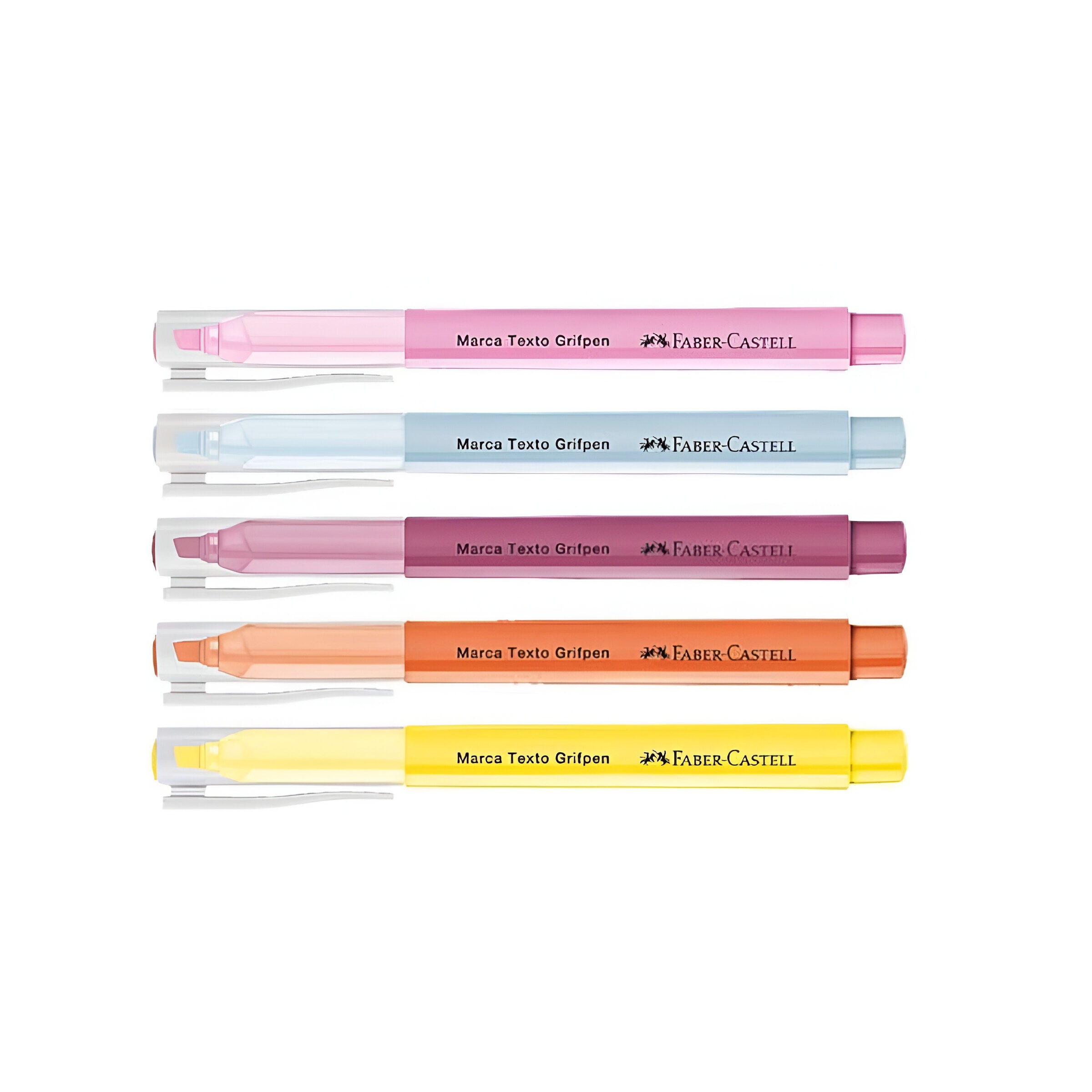 Estojo Marca Texto Grifpen Ponta Chanfrada Cheirinho 5 Cores Revigora & Energiza - Faber-castell Mt/es5rezf