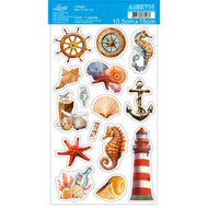 Adesivo com Recorte Coleção Mar Doce Lar Elementos 10,5x18cm para Artesanato e Scrapbook Adl3-037 - Litoarte