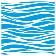 Stencil Coleção Mar Doce Lar Ondas do Mar 20x20cm para Pintura Decorativa e Artesanato Stxx-305 - Litoarte