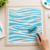 Stencil Coleção Mar Doce Lar Ondas do Mar 20x20cm para Pintura Decorativa e Artesanato Stxx-305 - Litoarte