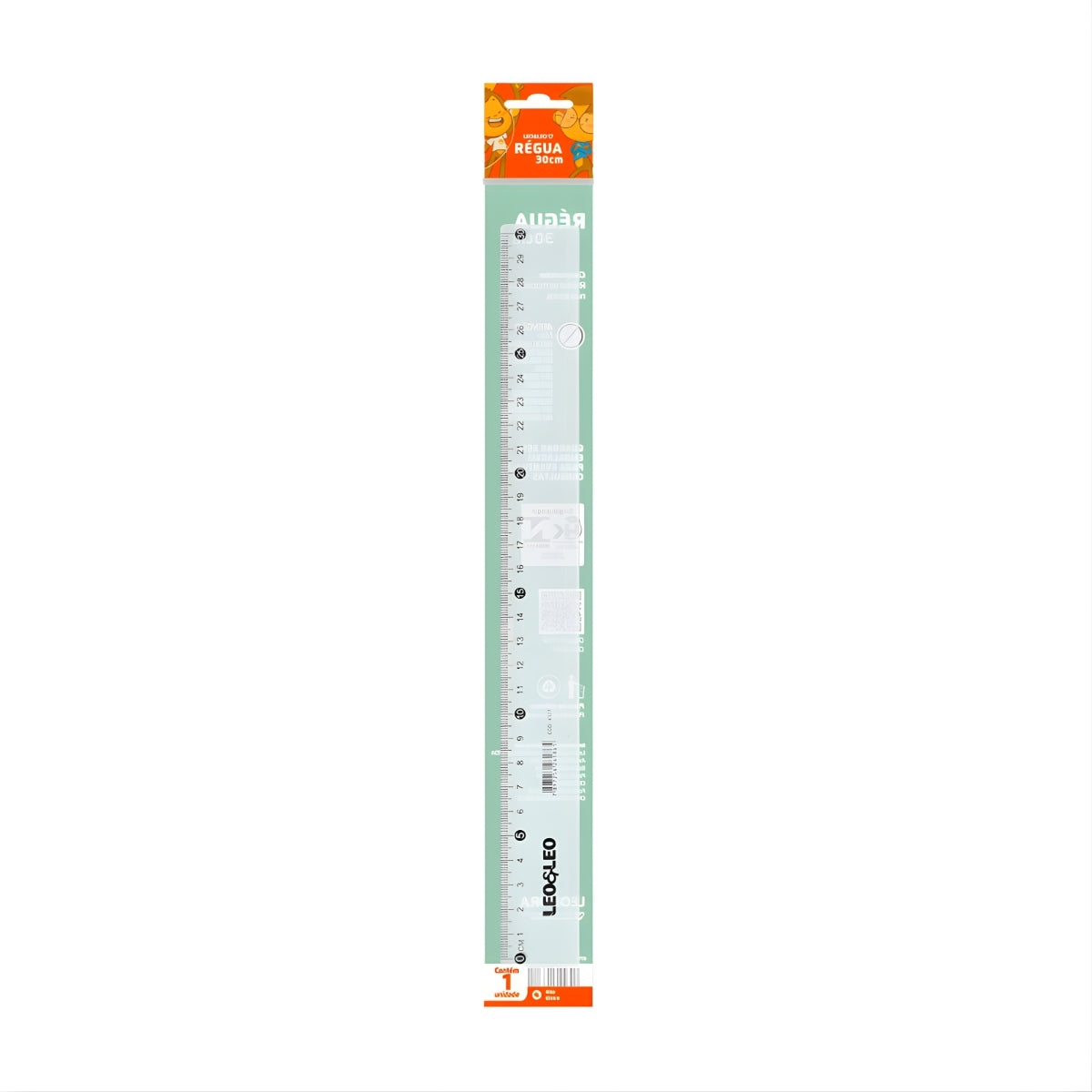 Régua Transparente 30cm - Leo & Leo 4327