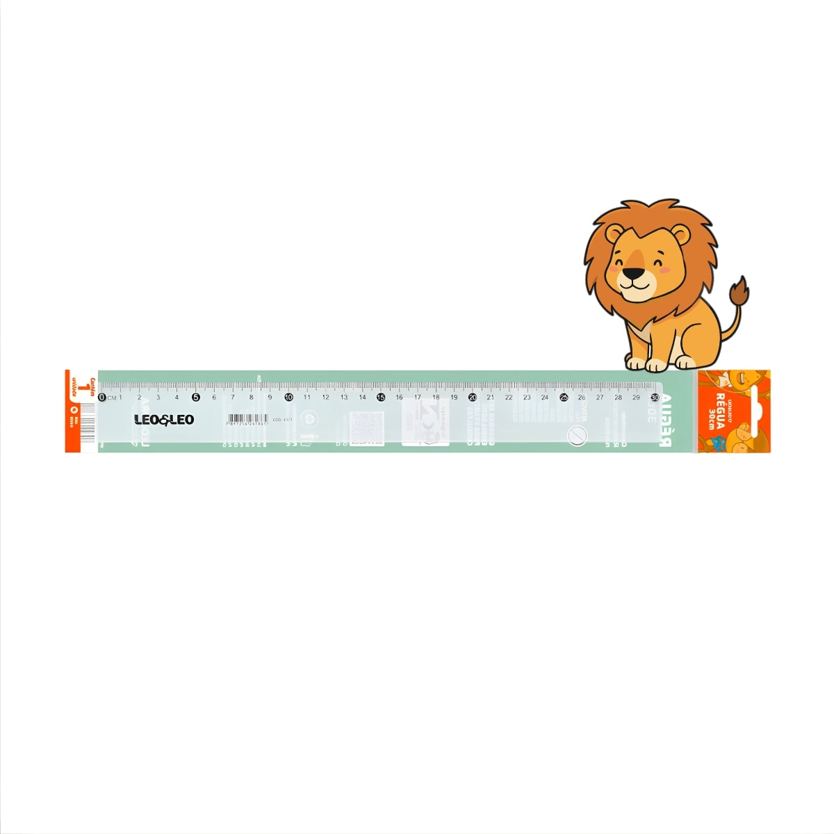 Régua Transparente 30cm - Leo & Leo 4327