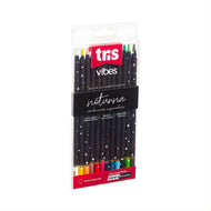 Estojo Lápis de Cor Vibes Noturna com 12 Cores - Tris