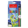 Estojo Lápis de Cor Ecolápis Coleção Dinossauro 12 Cores + 2 Misturinha - Faber-castell 120912+2dino