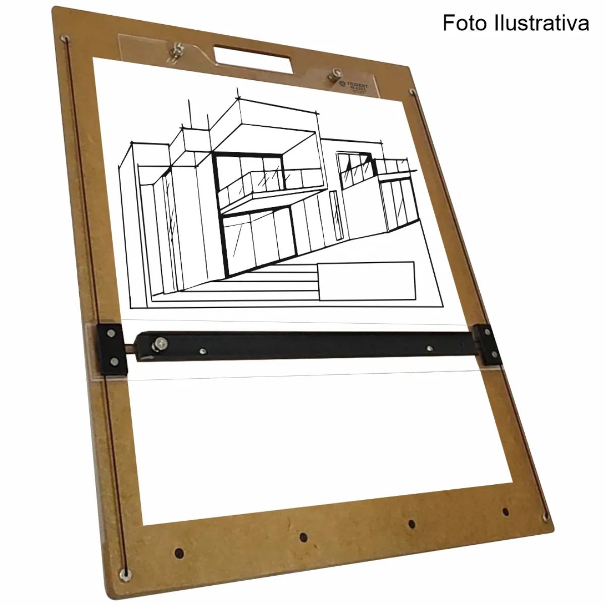Prancheta de Desenho Portátil Trident Mdf Natural A3 45x34 Cm - Modelo 48-a3da Natural