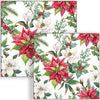 Guardanapo para Decoupage Ambiente 33x33cm com 20 Unidades - Florais de Natal